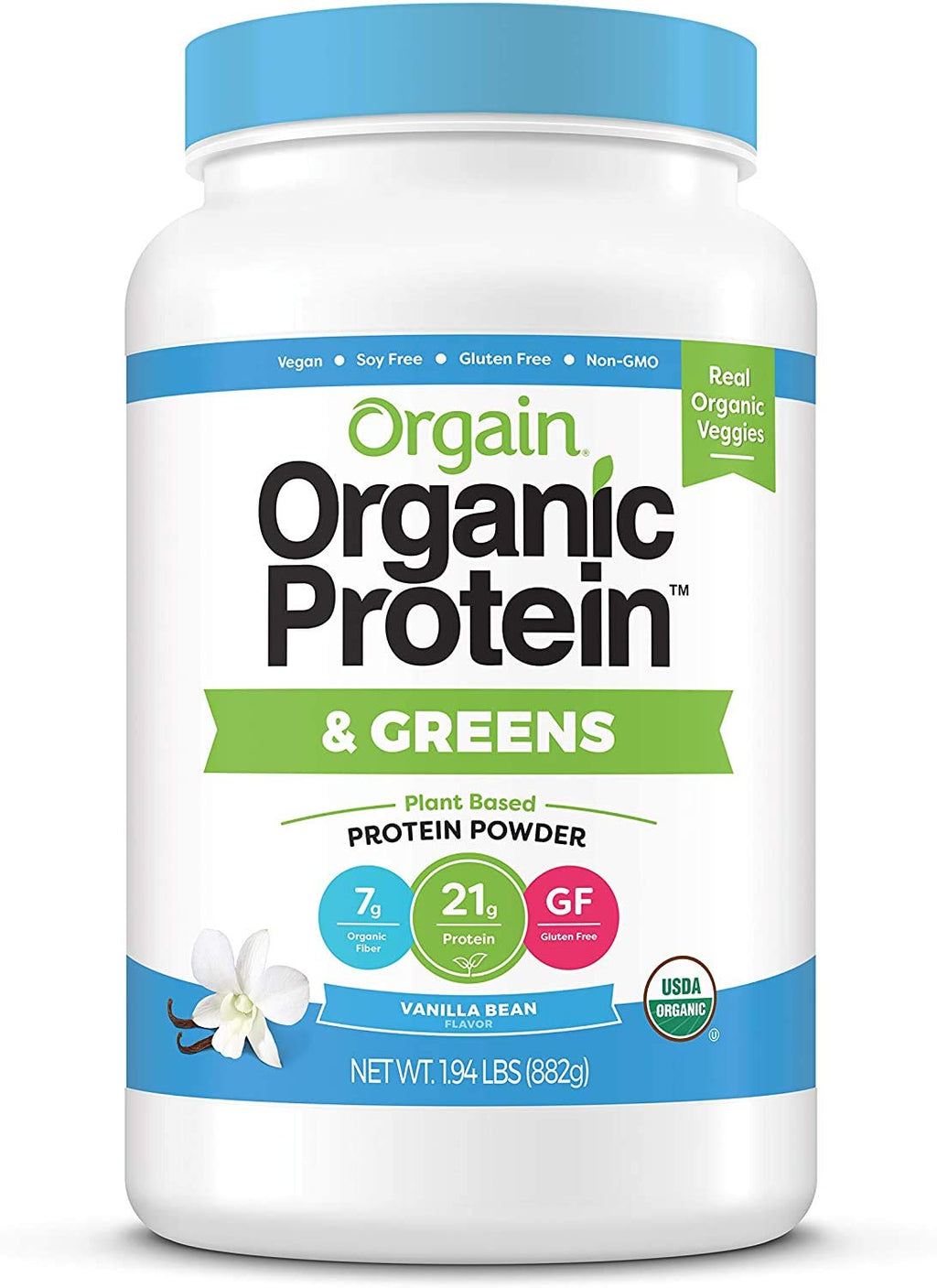 Organic Vegan Protein Powder + Greens Vanilla Bean L762
