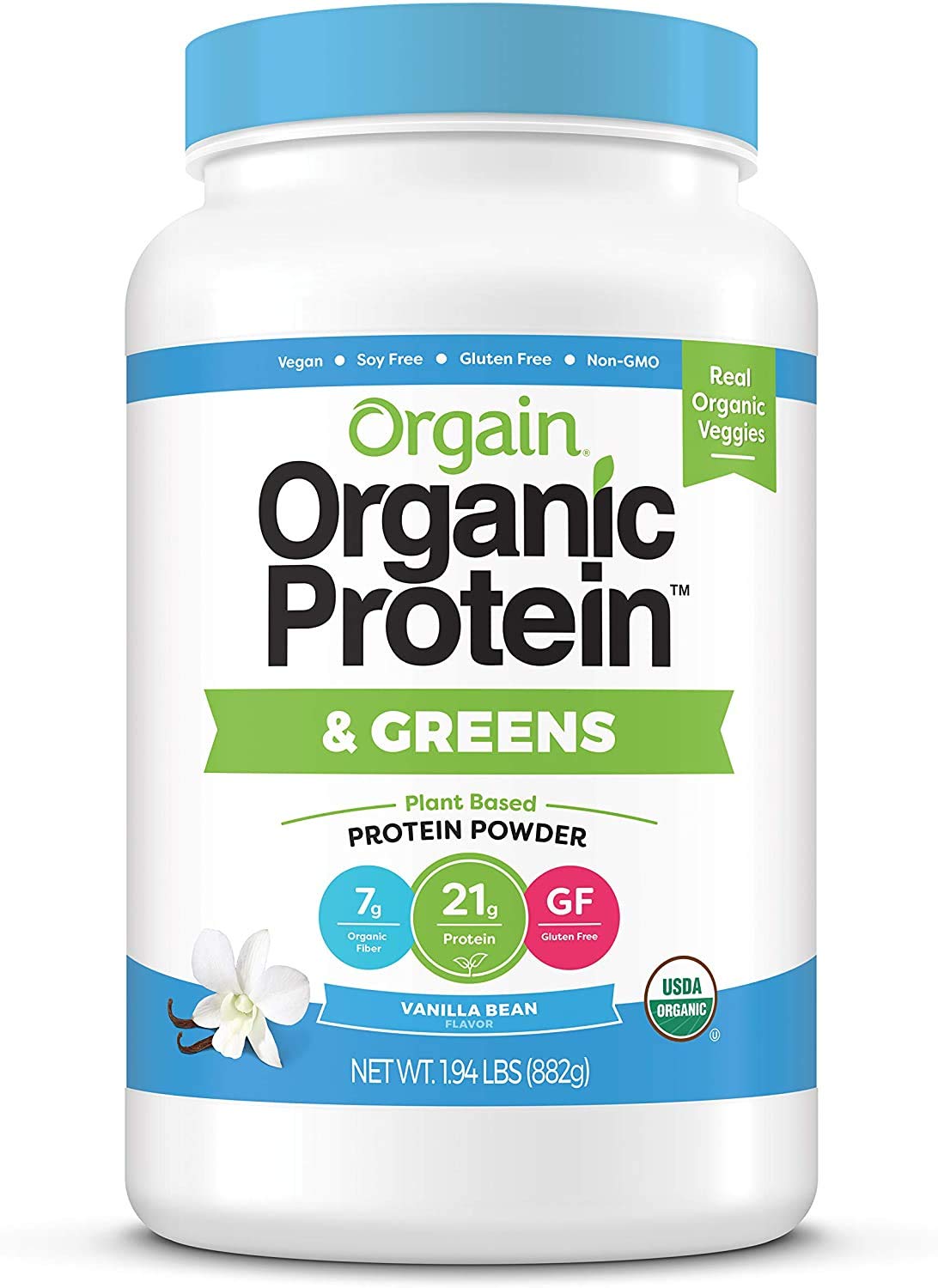 Organic Vegan Protein Powder + Greens Vanilla Bean L762