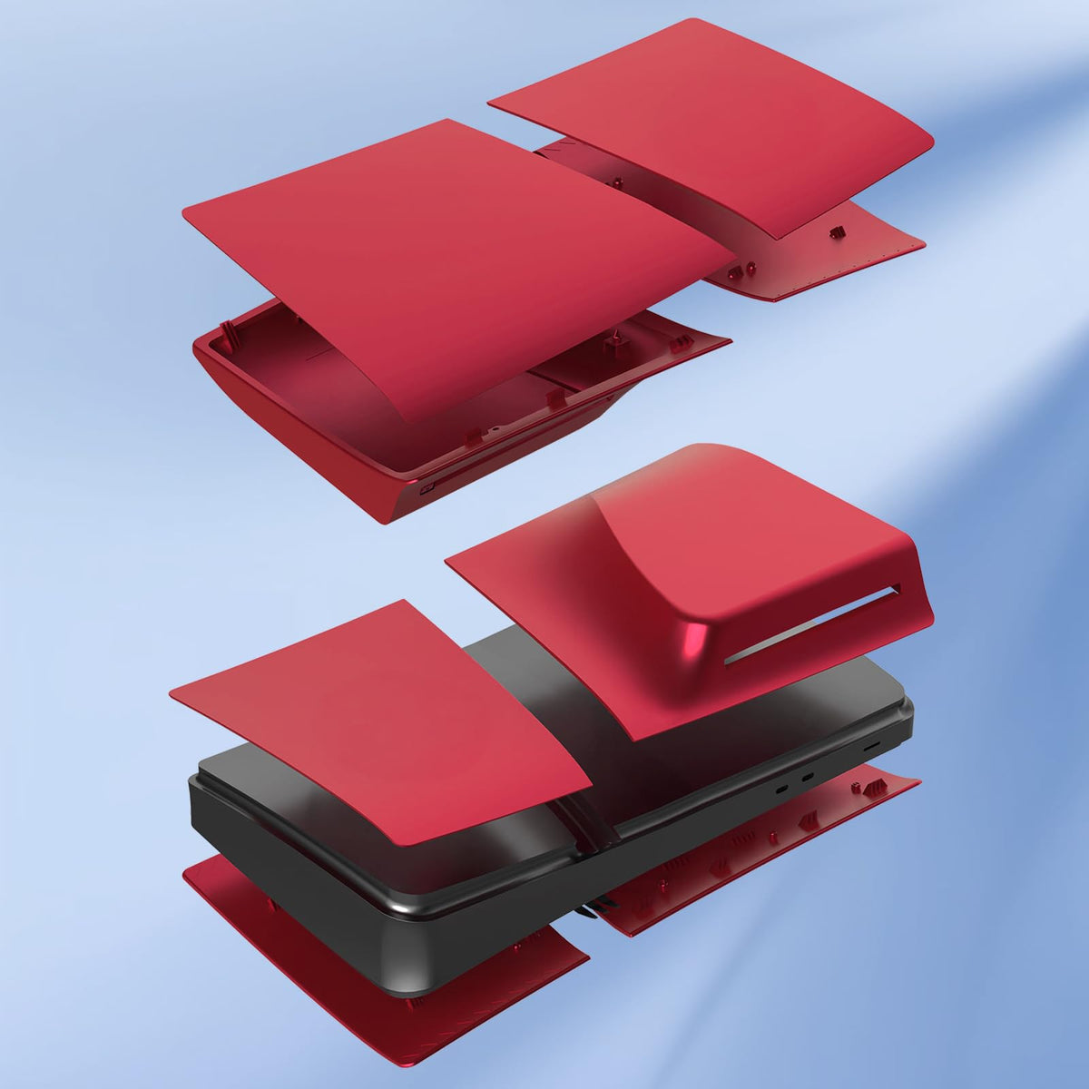 Red Matte ABS PS5 Pro Disc Edition Cover Plates R560