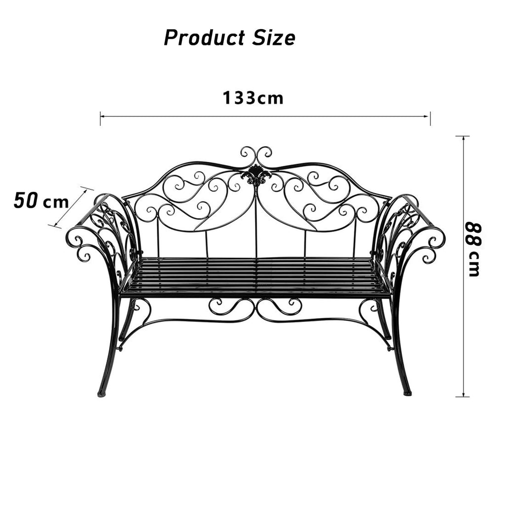 Cast Iron Outdoor Bench 400 lbs Capacity C469860