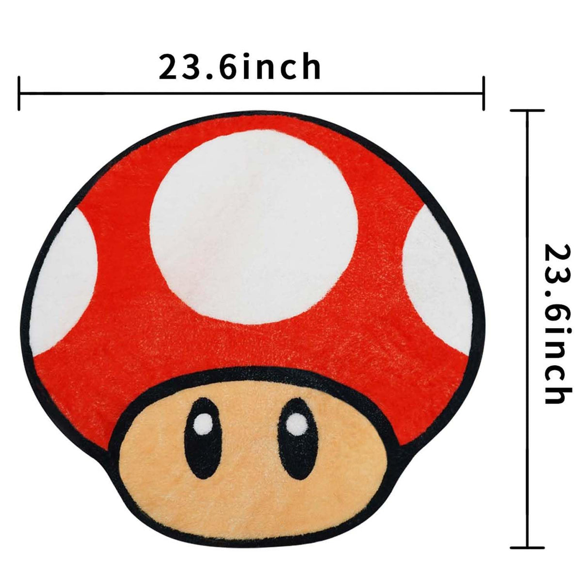 Red Irregular Shaped Non-Slip Absorbent Washable Bath Mat S8157
