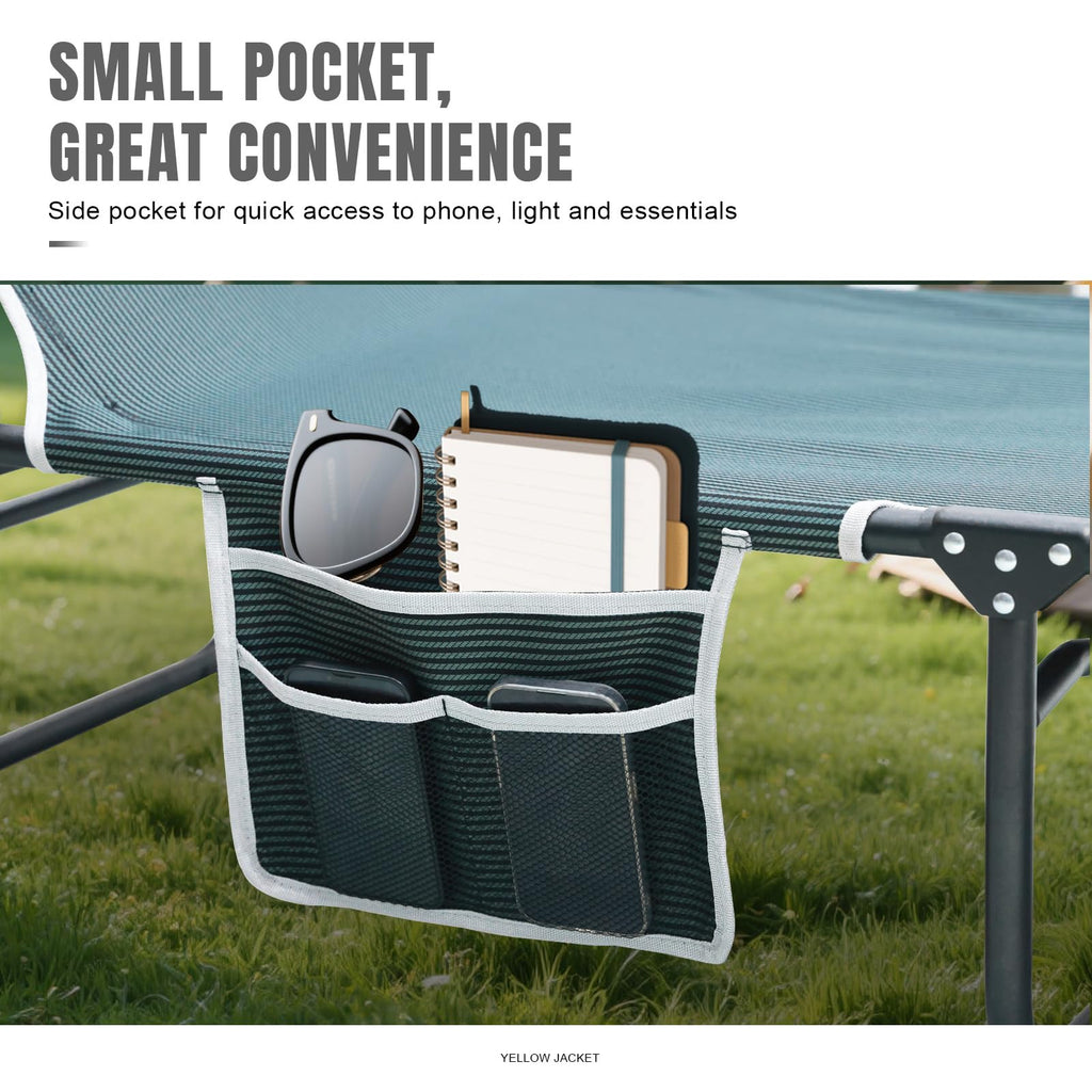 Folding Camping Cot with Mattress and Pillow W2594