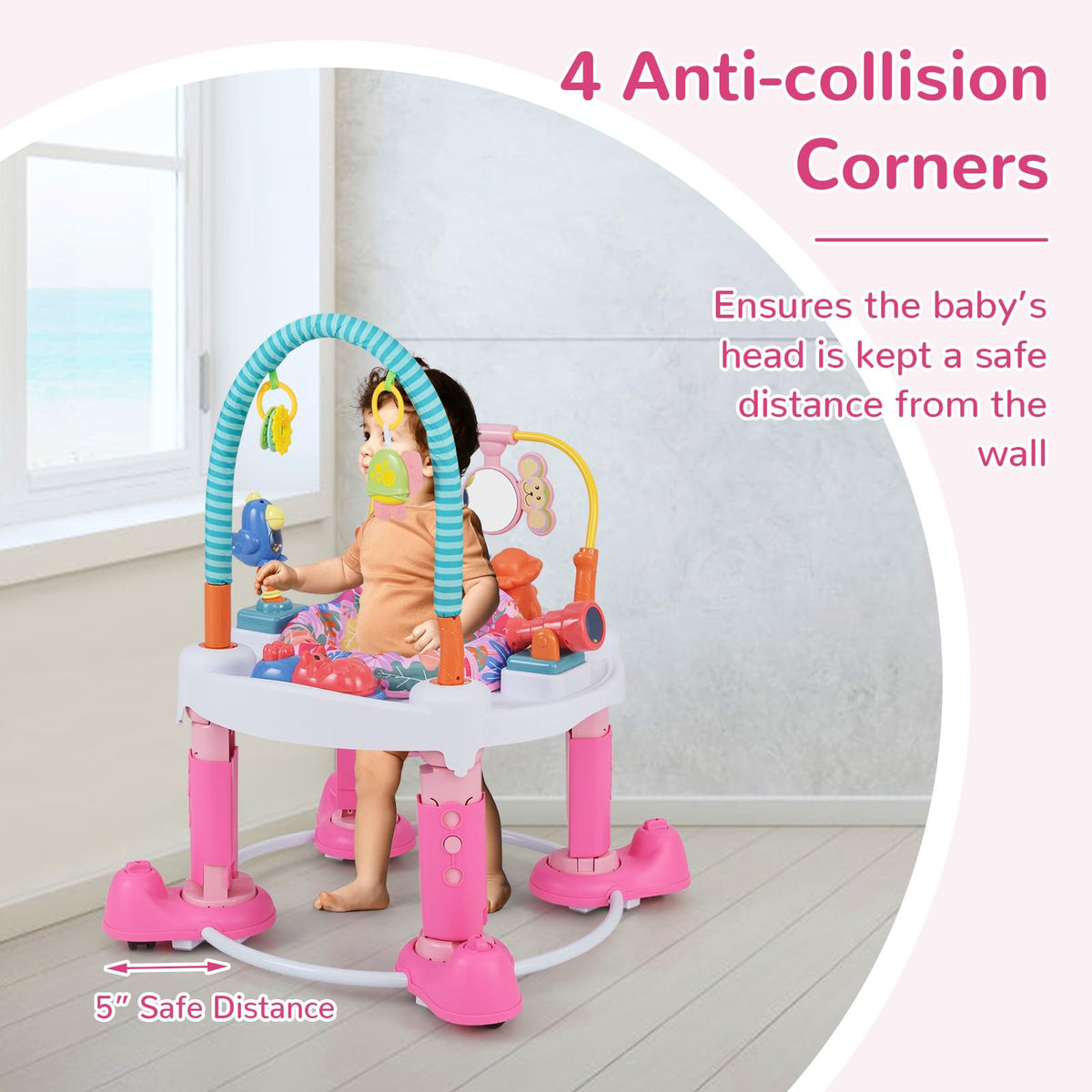 5 in 1 Baby Bouncer Activity Center with 360° Rotating Seat B8482