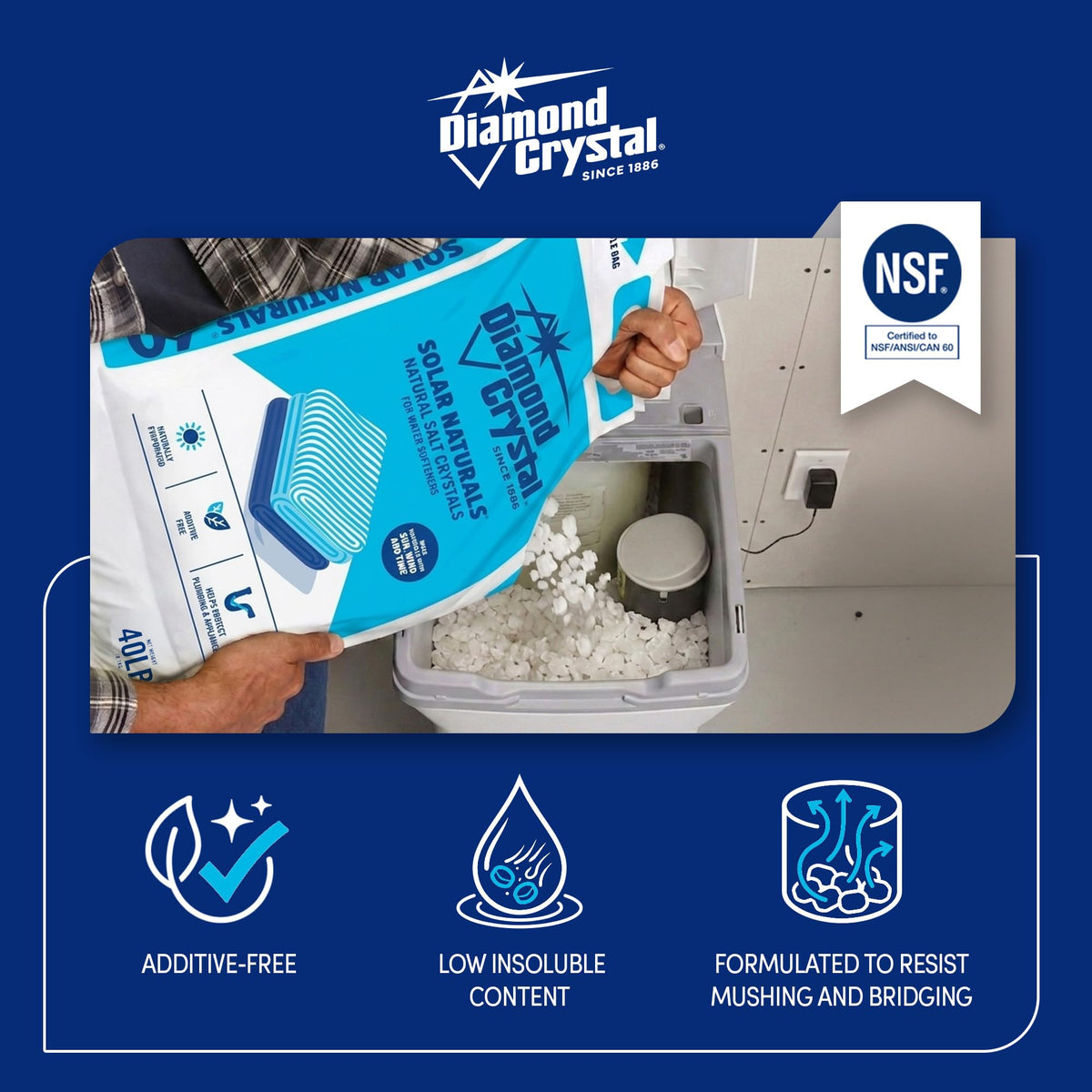 6 Pack Water Softener Salt, 40 lbs J5714