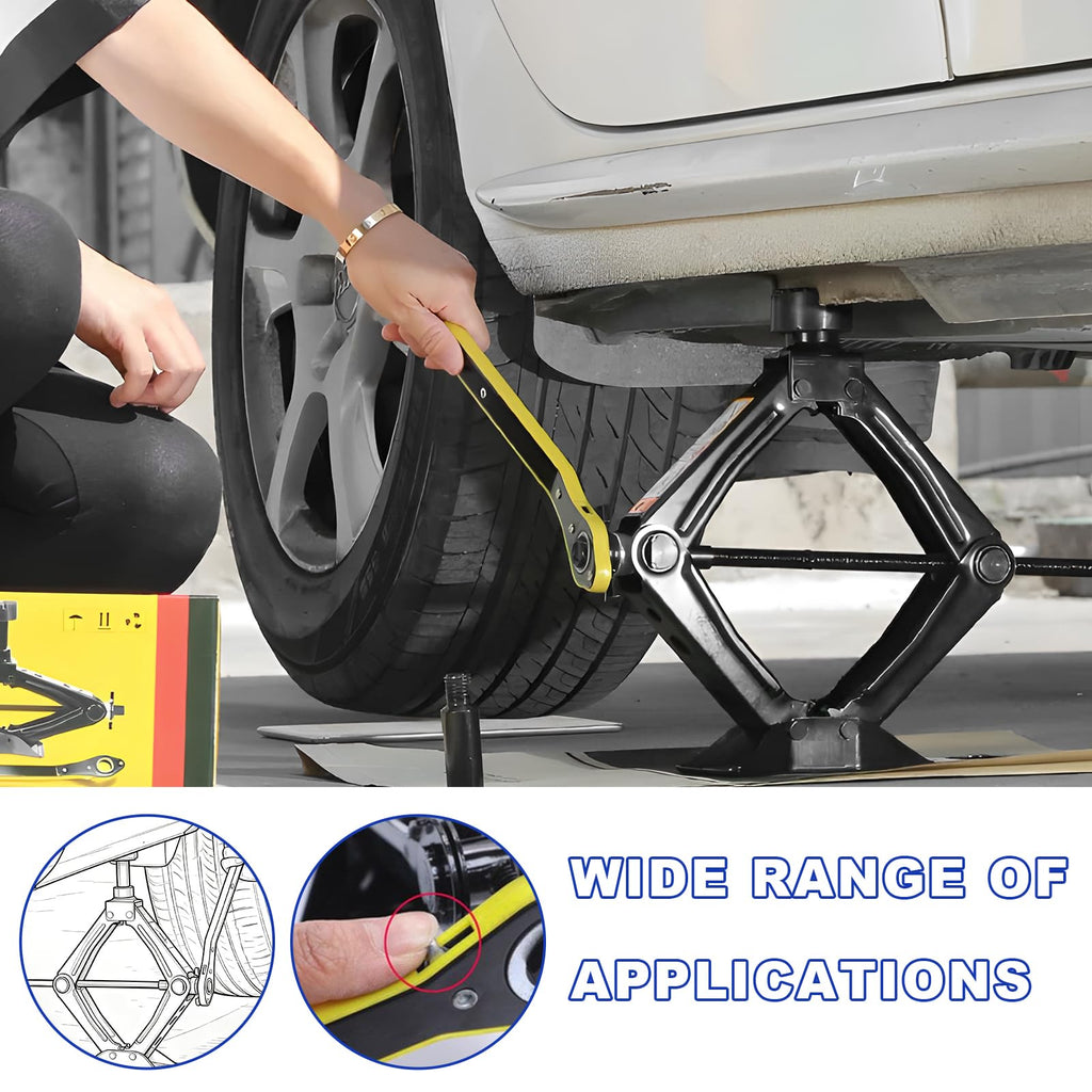 2 Ton Portable Scissor Jack with Lug Wrench V767167