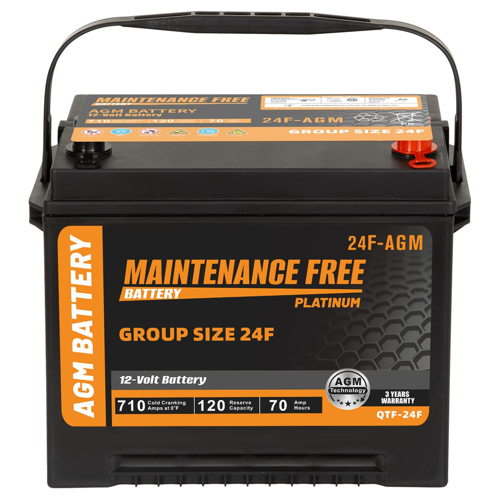 Group Size 24F AGM Automotive Battery 12V 70Ah 710 CCA G187