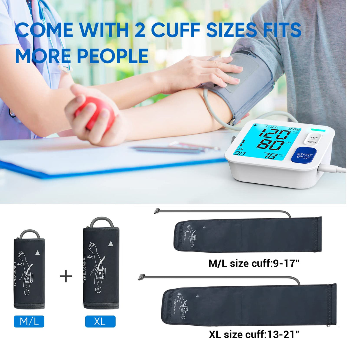 Blood Pressure Monitors with Extra Large Cuffs L72117