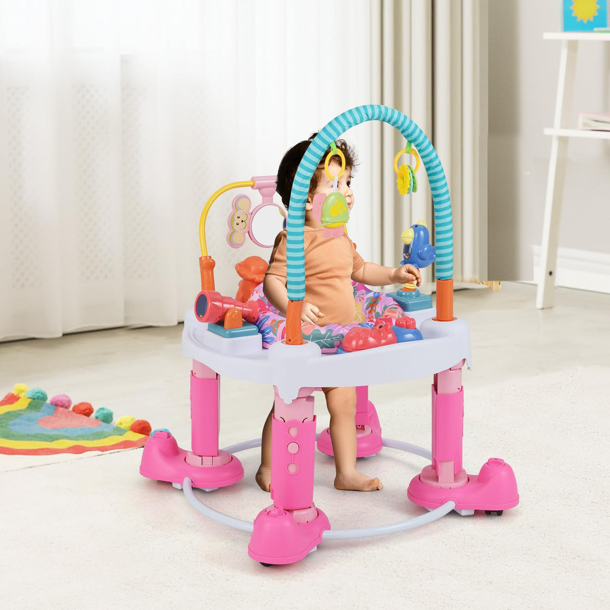 5 in 1 Baby Bouncer Activity Center with 360° Rotating Seat B8482