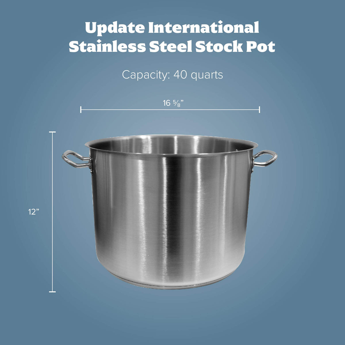 40 Qt Stainless Steel Stock Pot with Cover Z376260