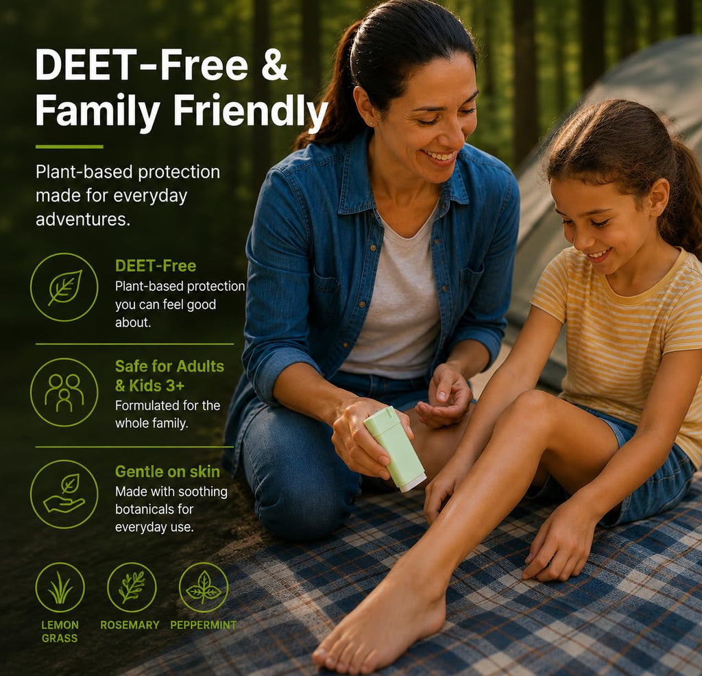 Mosquito Repellent Balm Stick 3-Pack 0.5oz DEET-Free Plant-Based L593
