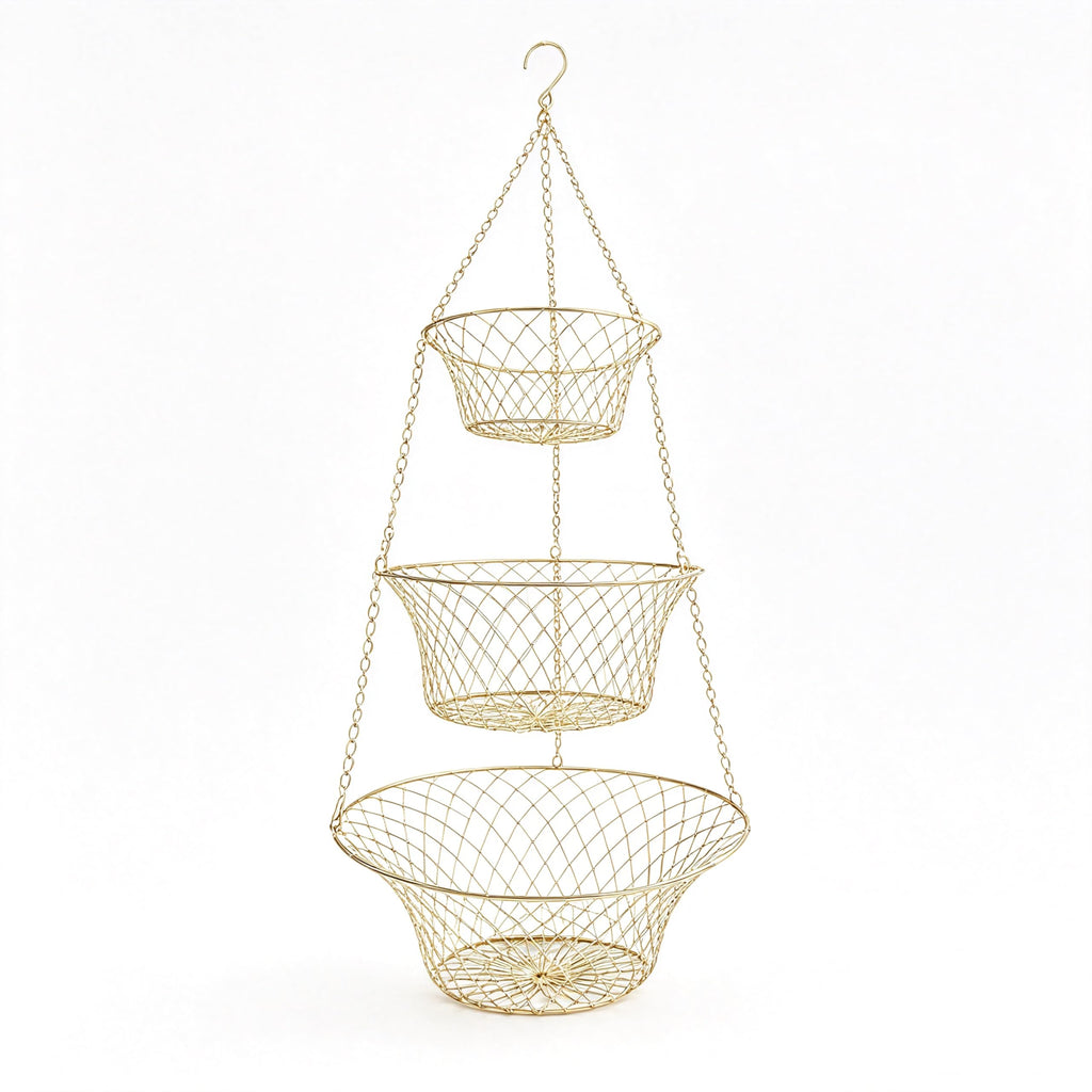 3-Tier Copper Hanging Basket N91732