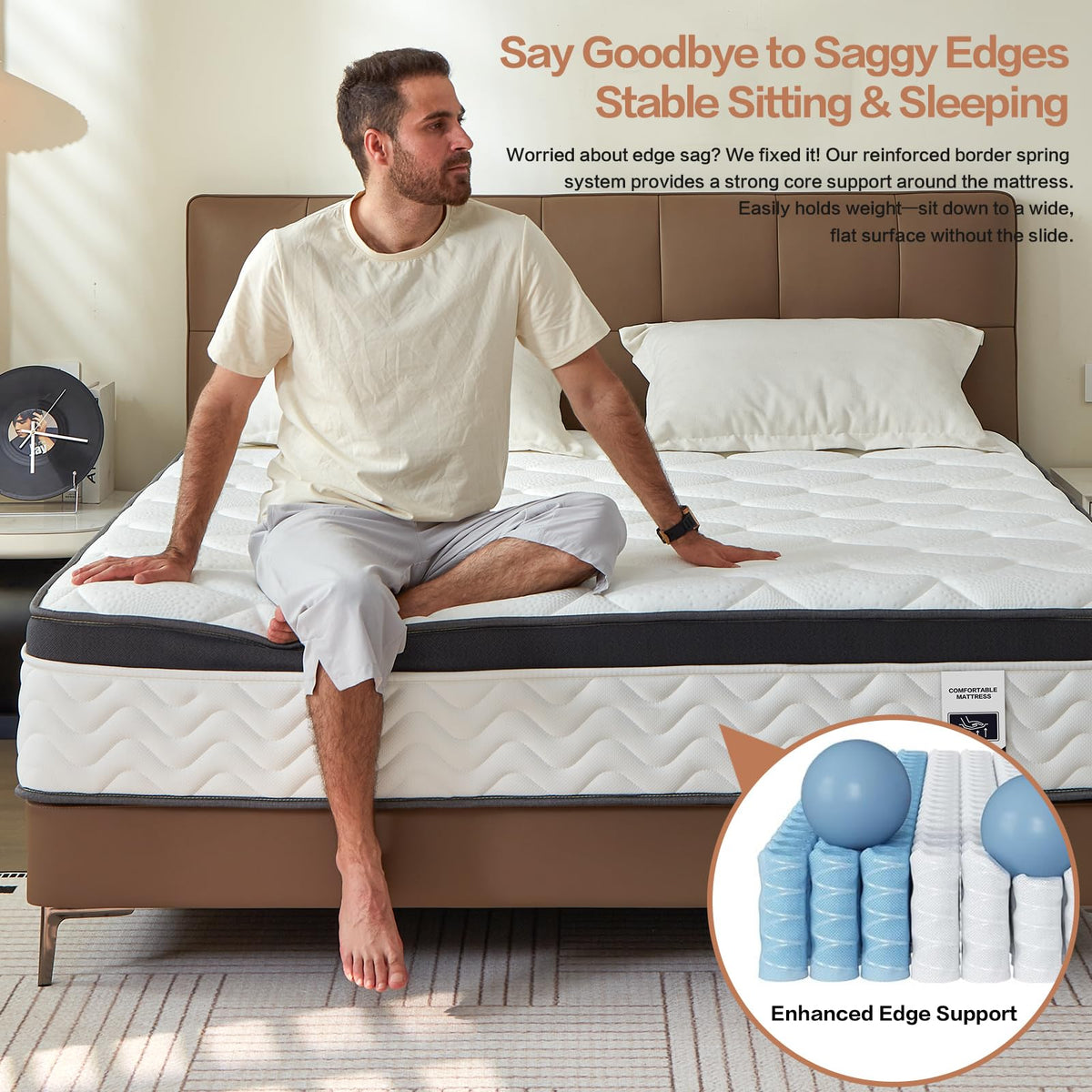 12 Inch Full Size Hybrid Mattress Q297
