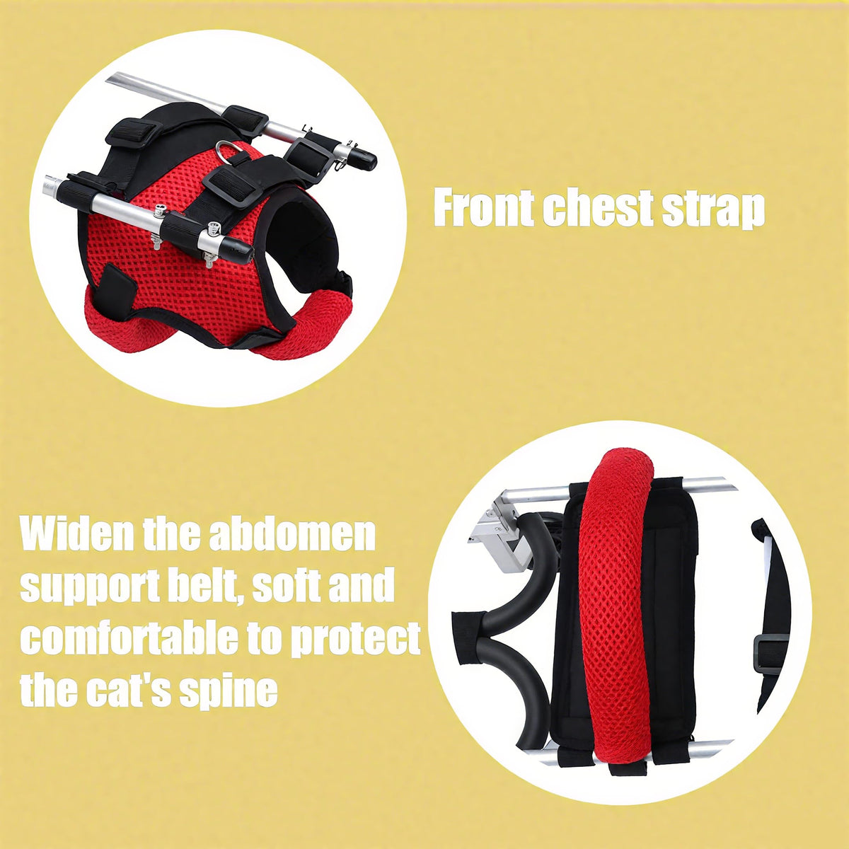 Adjustable 2 Wheels Pet Wheelchair D786