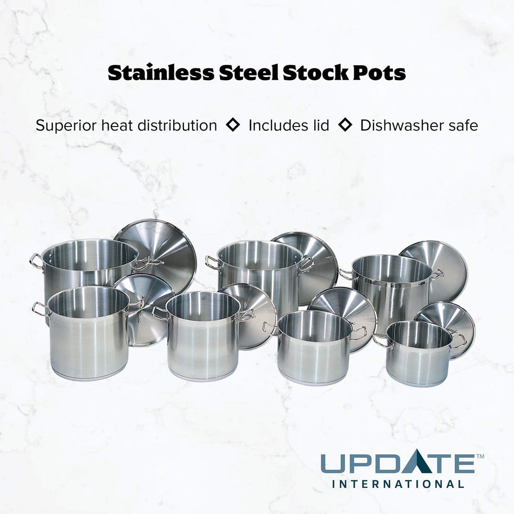 40 Qt Stainless Steel Stock Pot with Cover Z376260