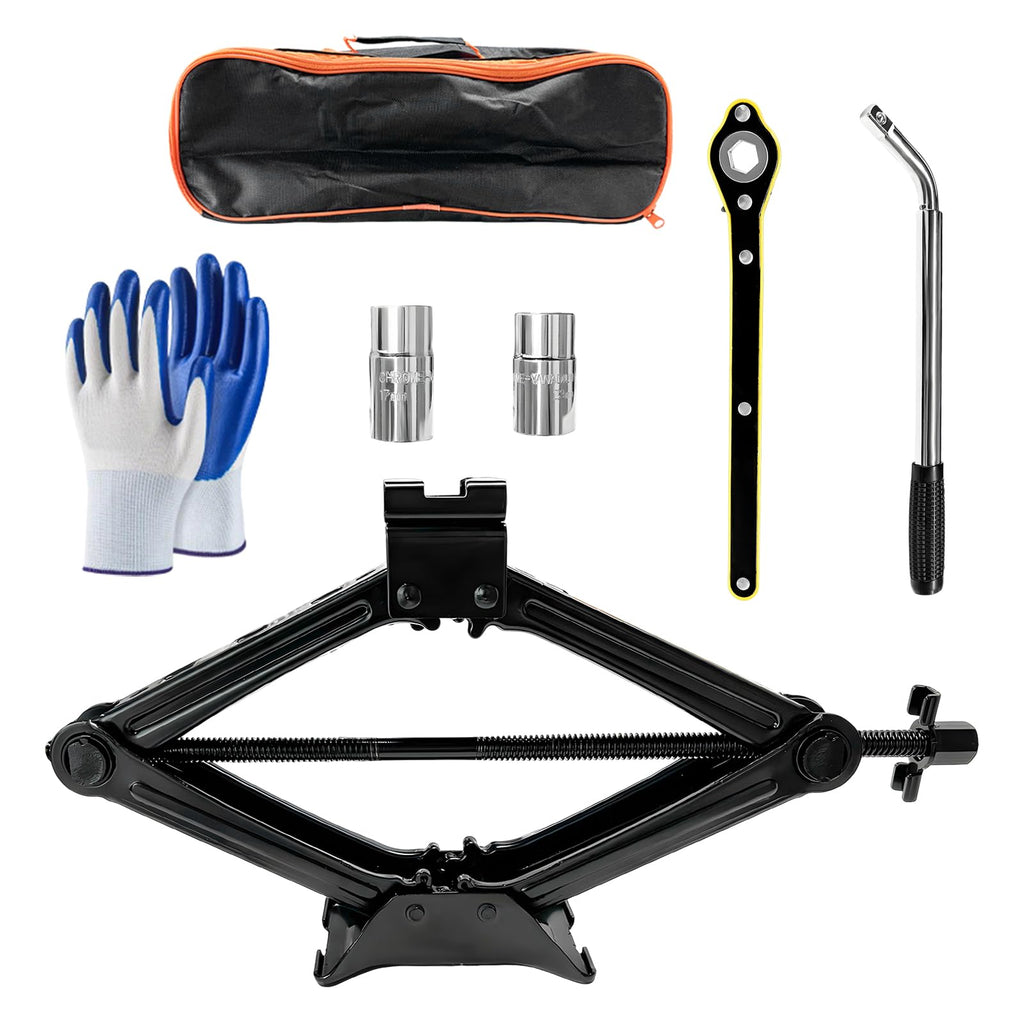 2 Ton Portable Scissor Jack with Lug Wrench V767167