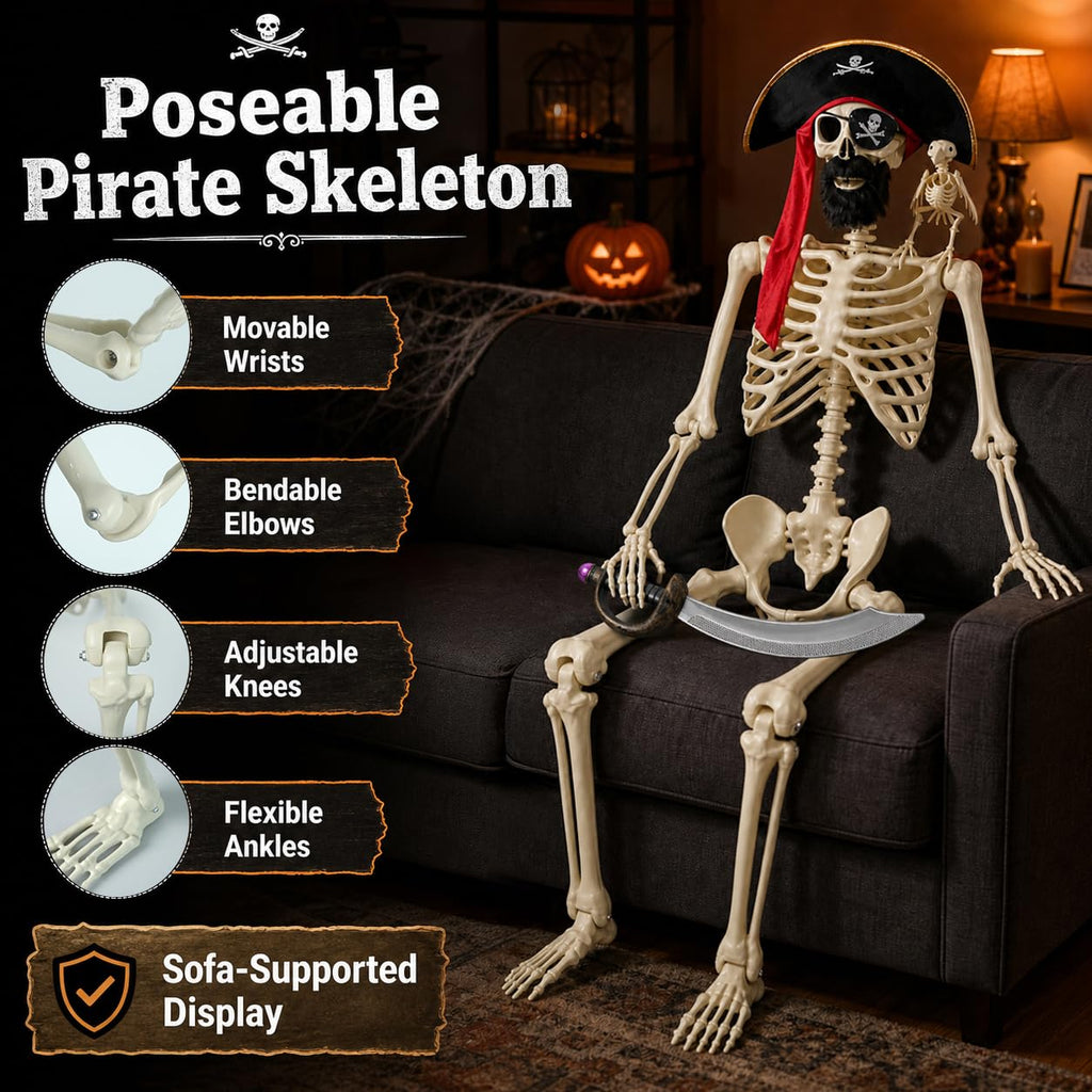 5.4 Ft Halloween Skeleton Decoration U9224