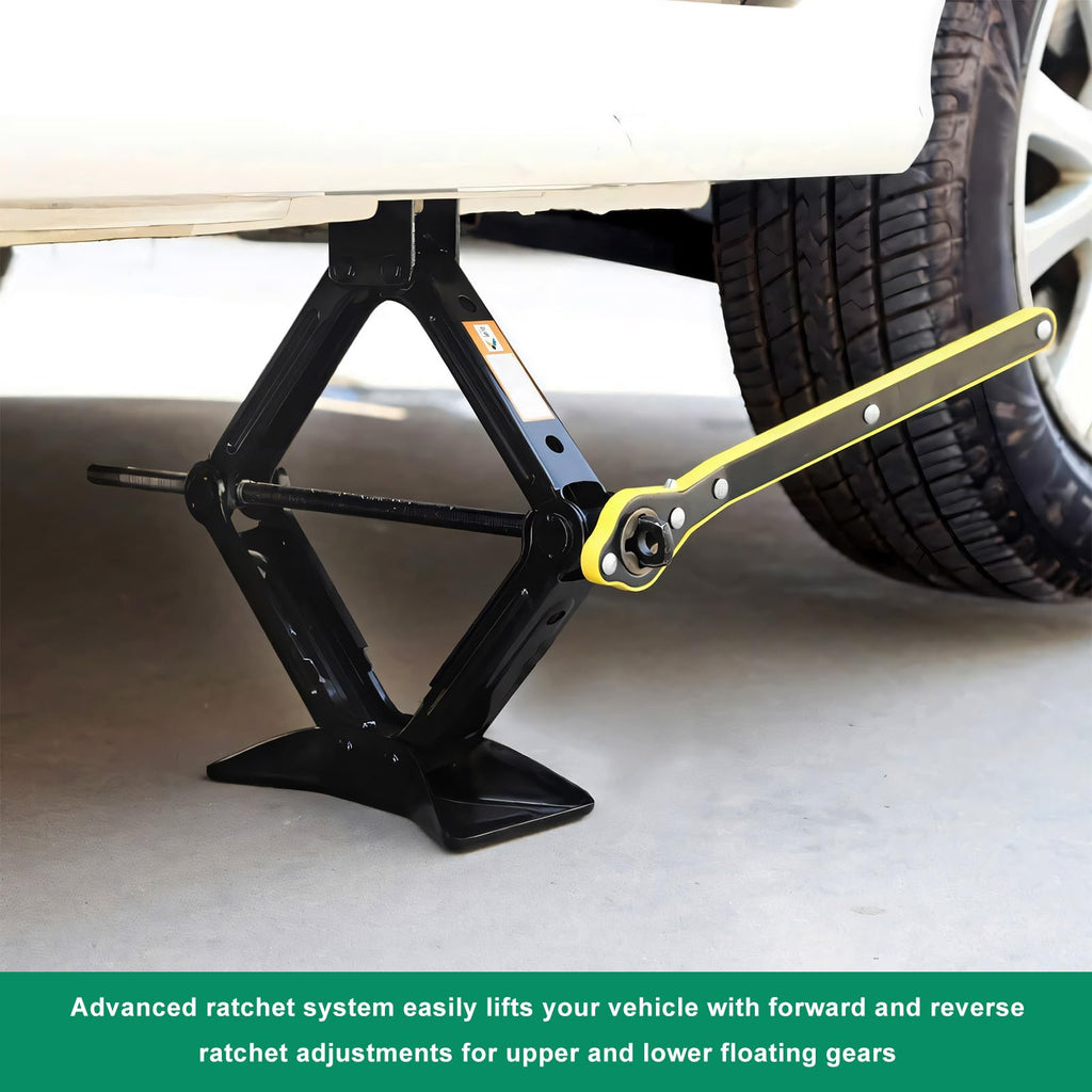2 Ton Portable Scissor Jack Kit with Lug Wrench U1118