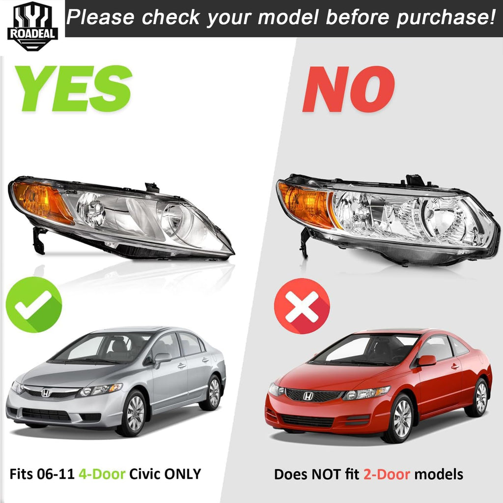 Headlights for Honda Civic 4-Door T1100