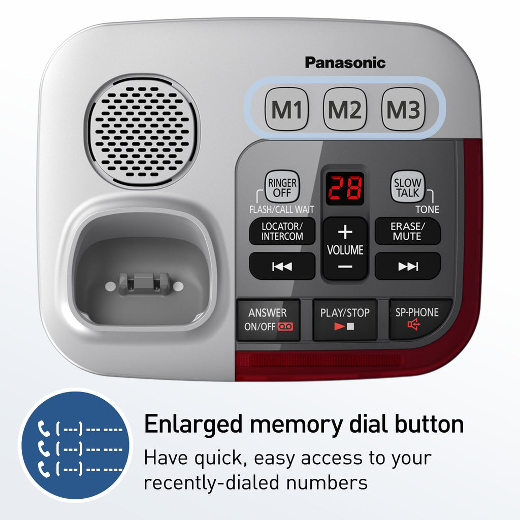 Amplified Cordless Phone with Slow Talk and Hearing Aid Compatibility Z693824