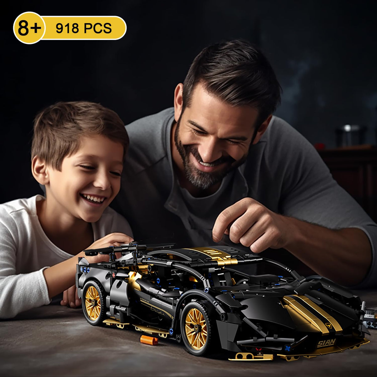 1:14 Building Block Car Set with LED Z4621