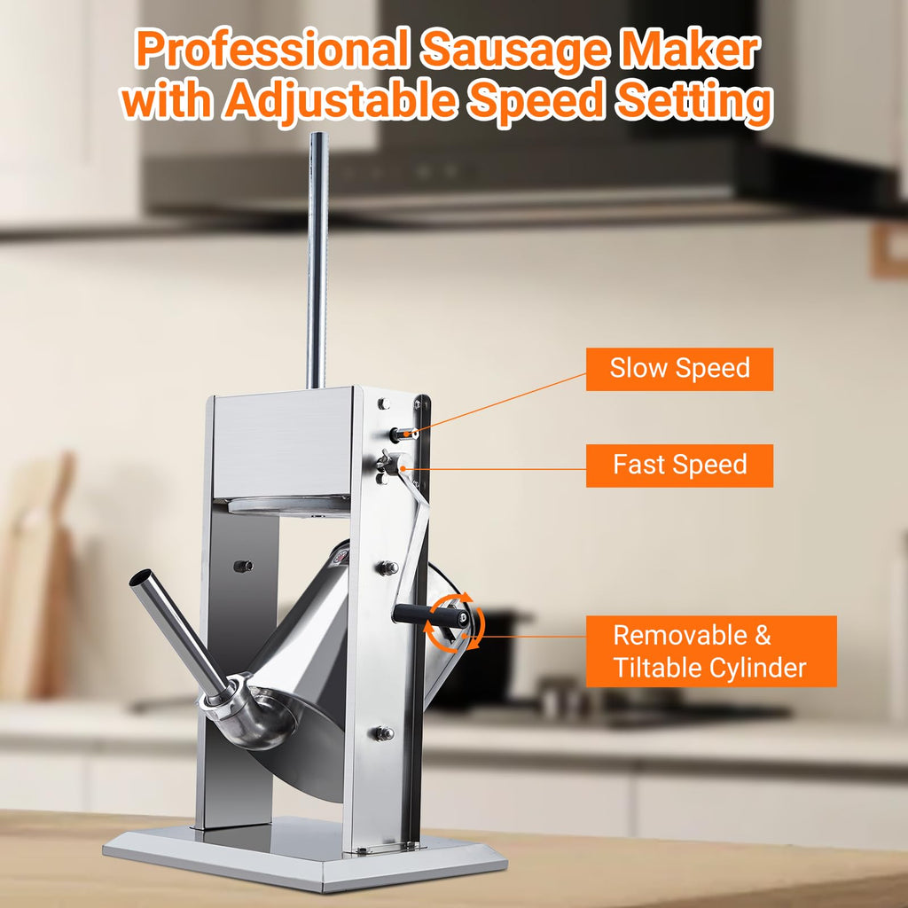 5L Stainless Steel Manual Sausage Stuffer V56946
