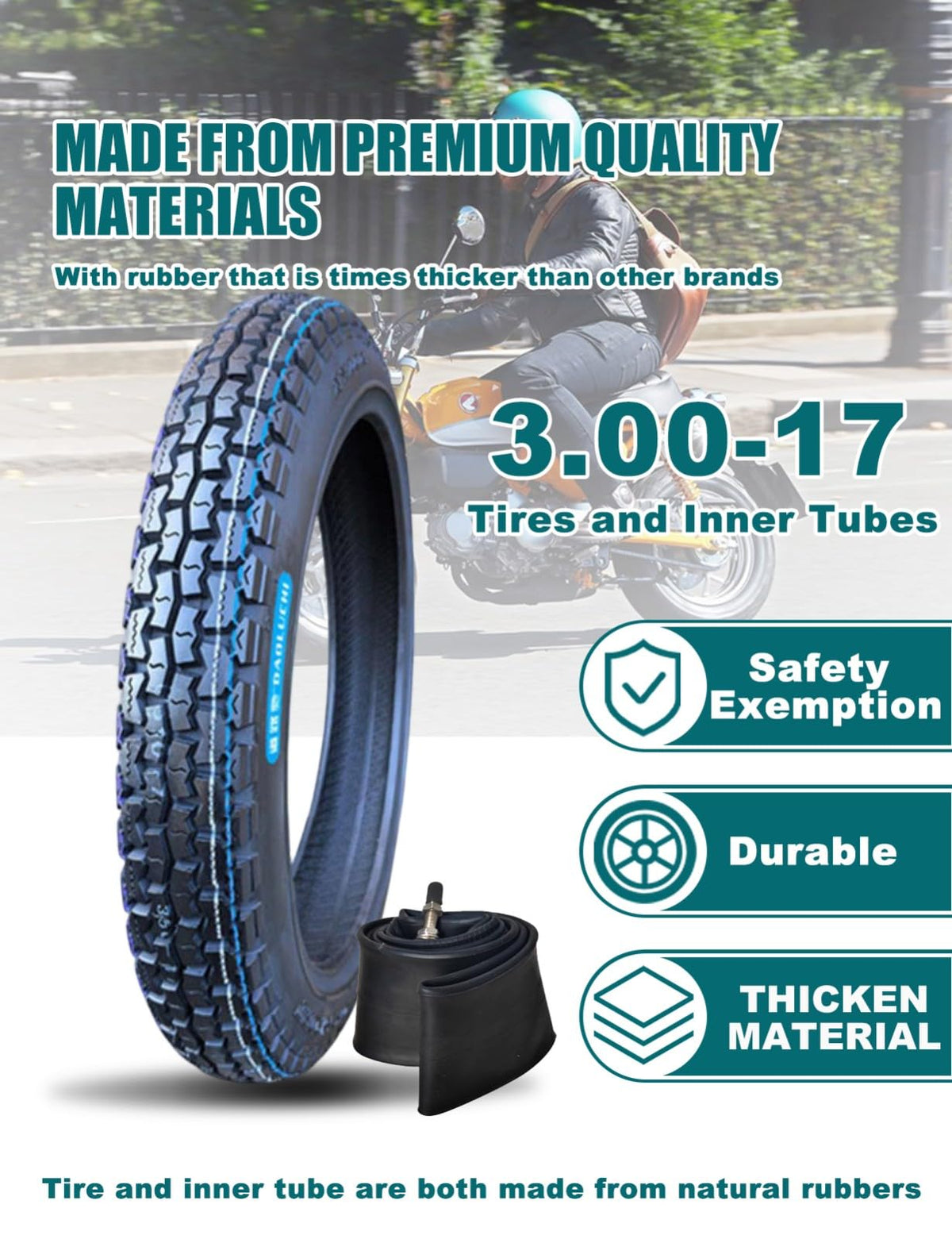 3.00-17 Off Road Motorcycle Tire and Inner Tube L82946