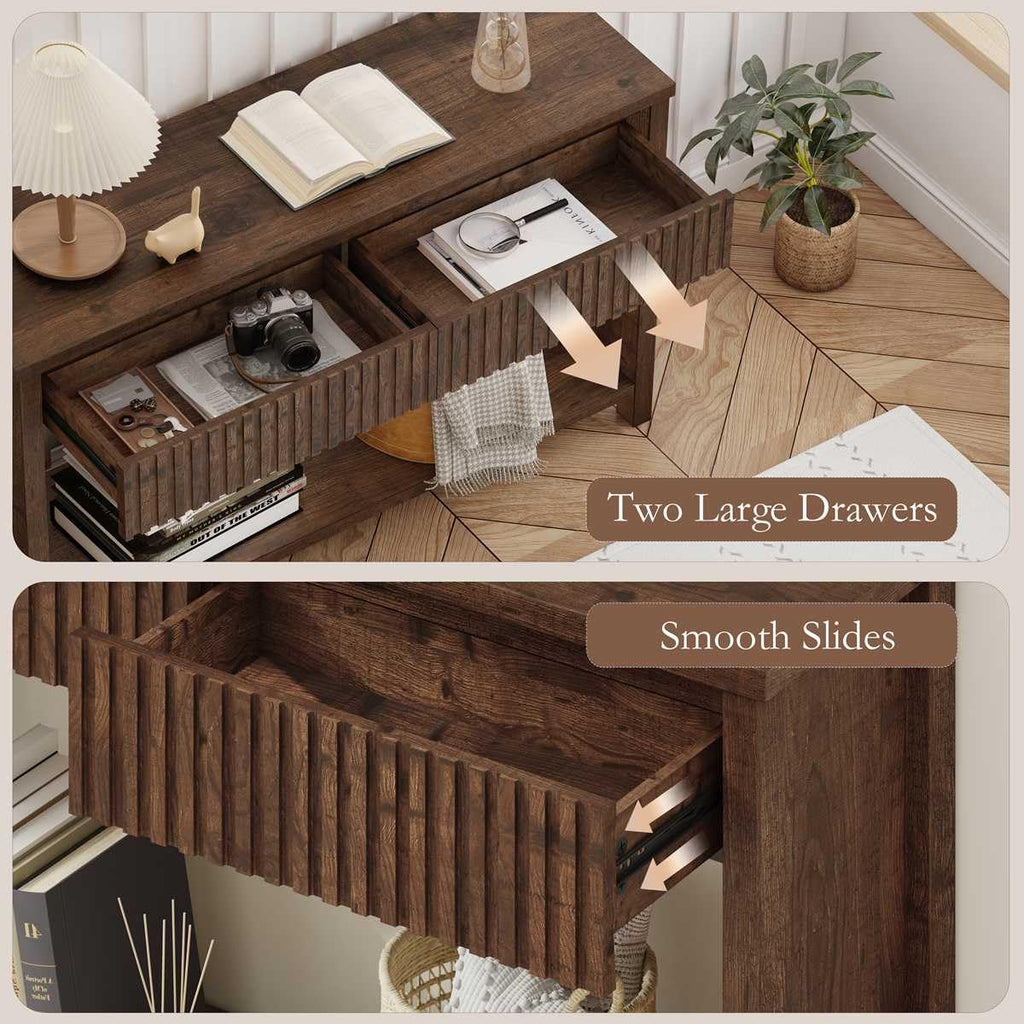 47" Fluted Console Table with Drawers Z894185