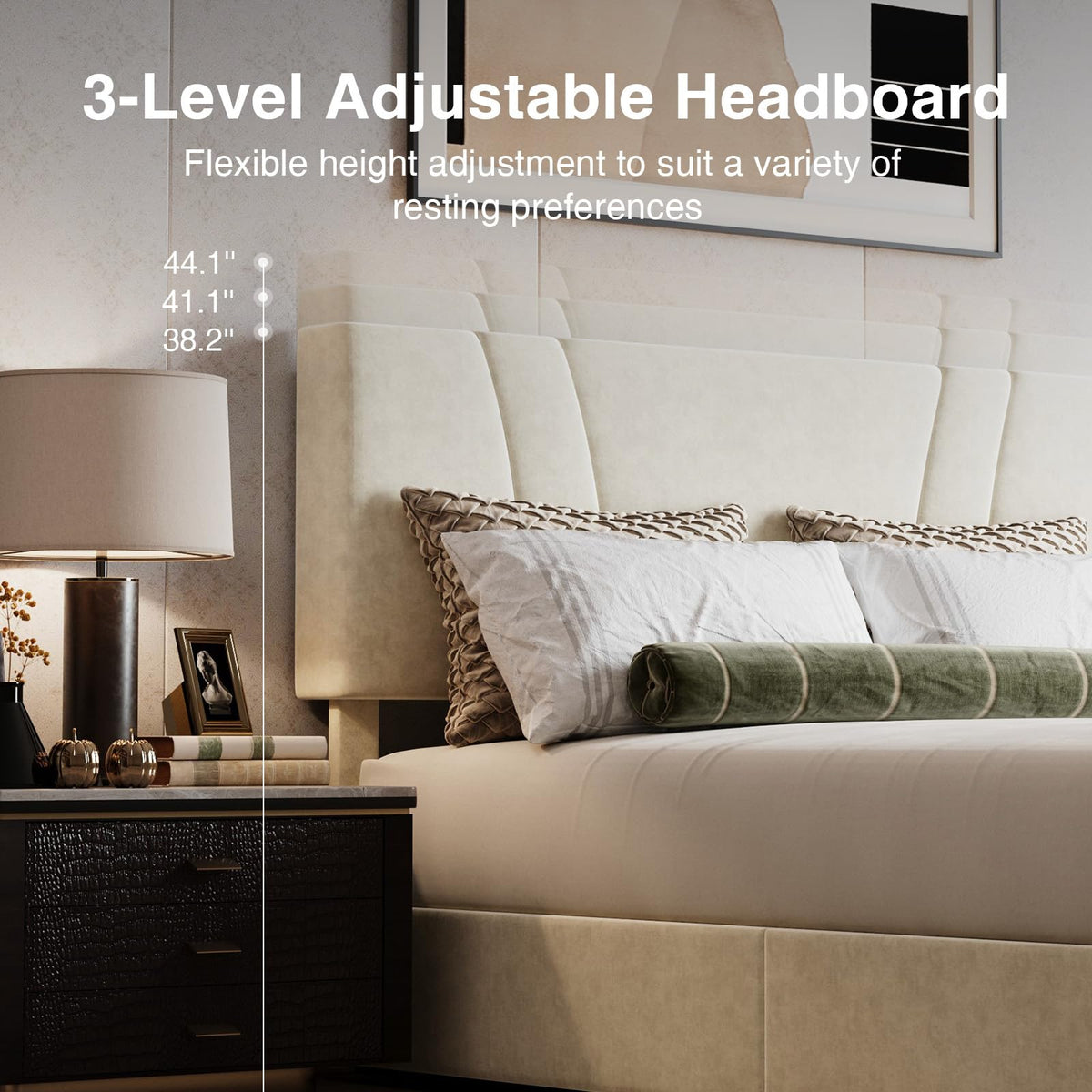 White Queen Lift Up Storage Bed Frame T214