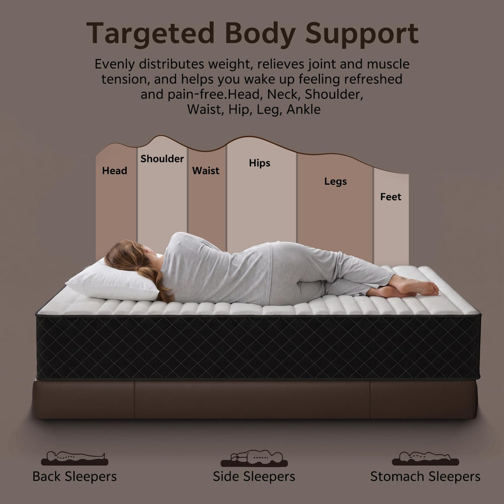 Full Size 12 Inch Hybrid Mattress B8017
