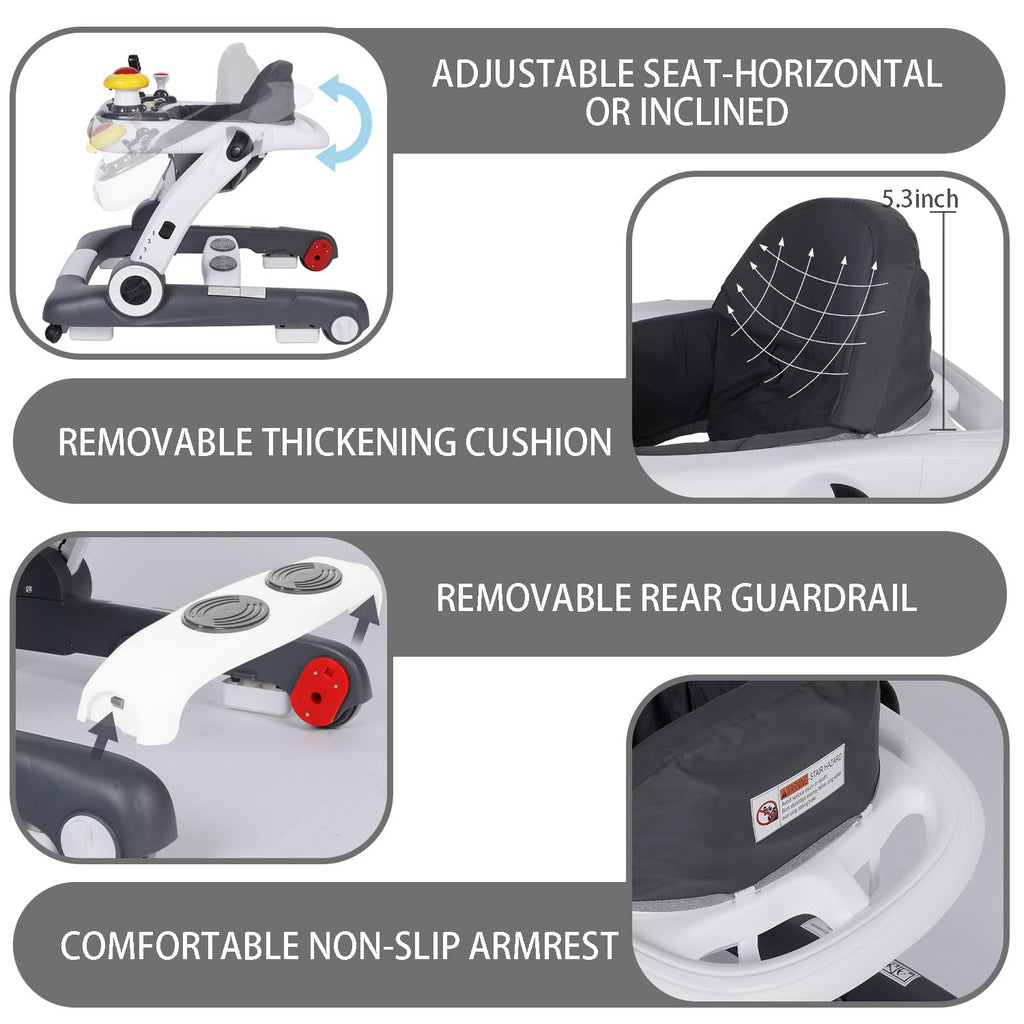 5 in 1 Baby Activity Walker with Wheel, Music & Lights D621