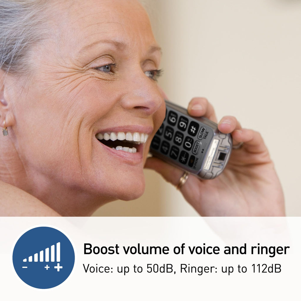 Amplified Cordless Phone with Slow Talk and Hearing Aid Compatibility Z693824