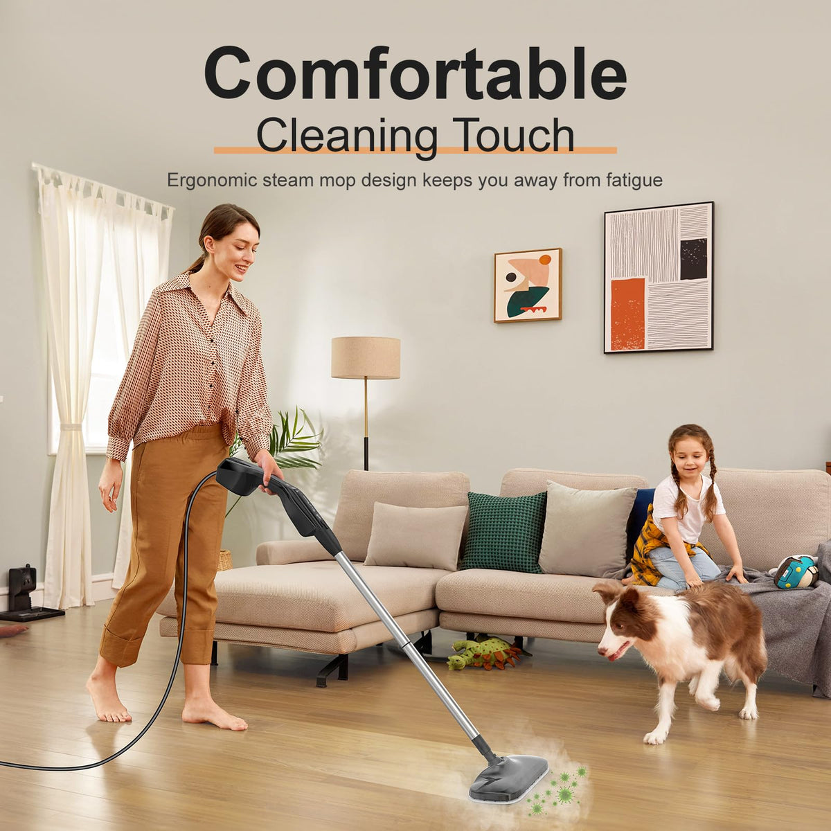 17 in 1 Steam Mop with Detachable Handheld Steam Cleaner O97390