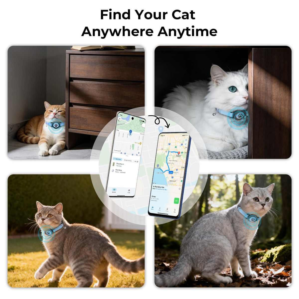 GPS Tracking Collar Blue 2P K8592