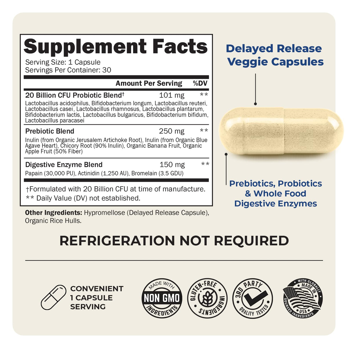 Prebiotics & Probiotics 30 Capsules N79192