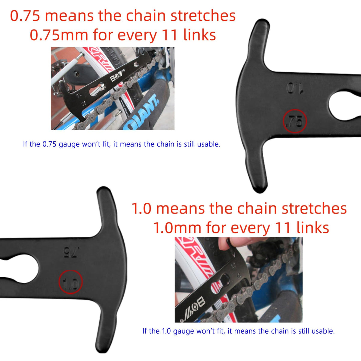 Bike Chain Breaker Tool Set Chain Checker 1-12 Speed C3561