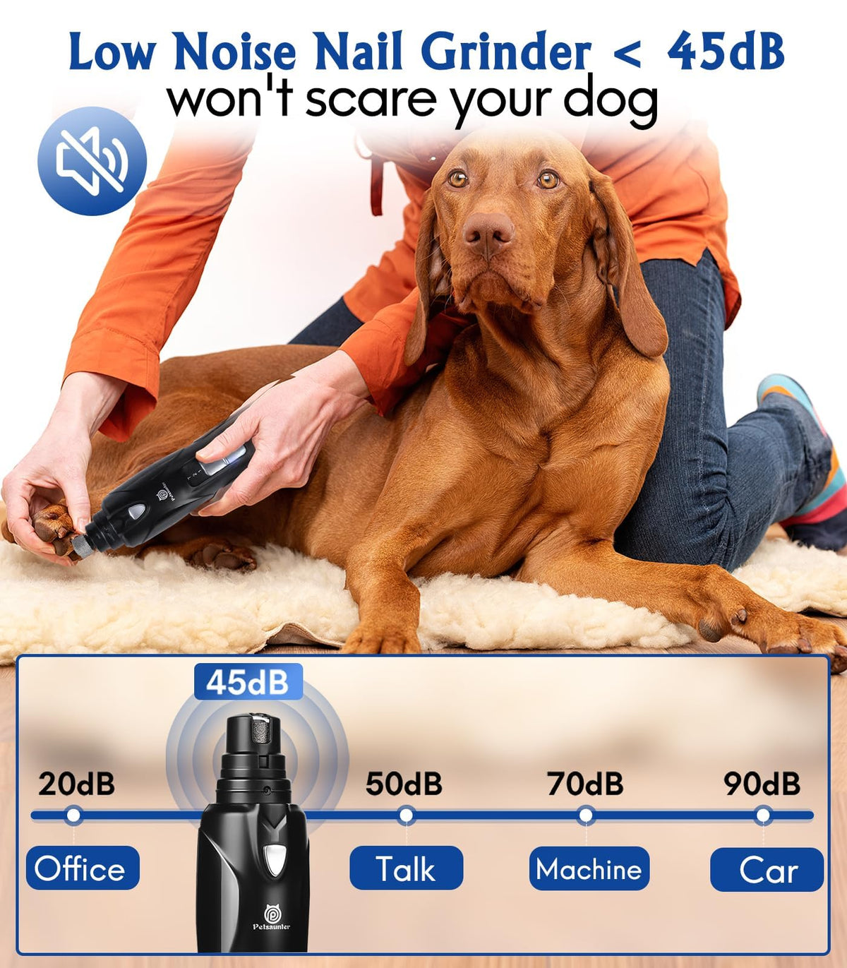 Dog Nail Grinder with LED Light G916
