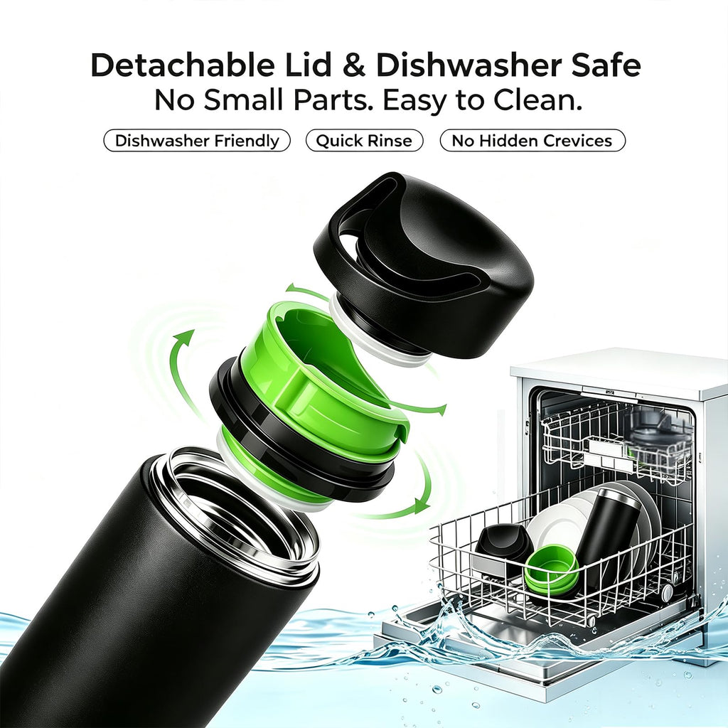 16 oz Insulated Stainless Steel Travel Coffee Mug with Lid K165
