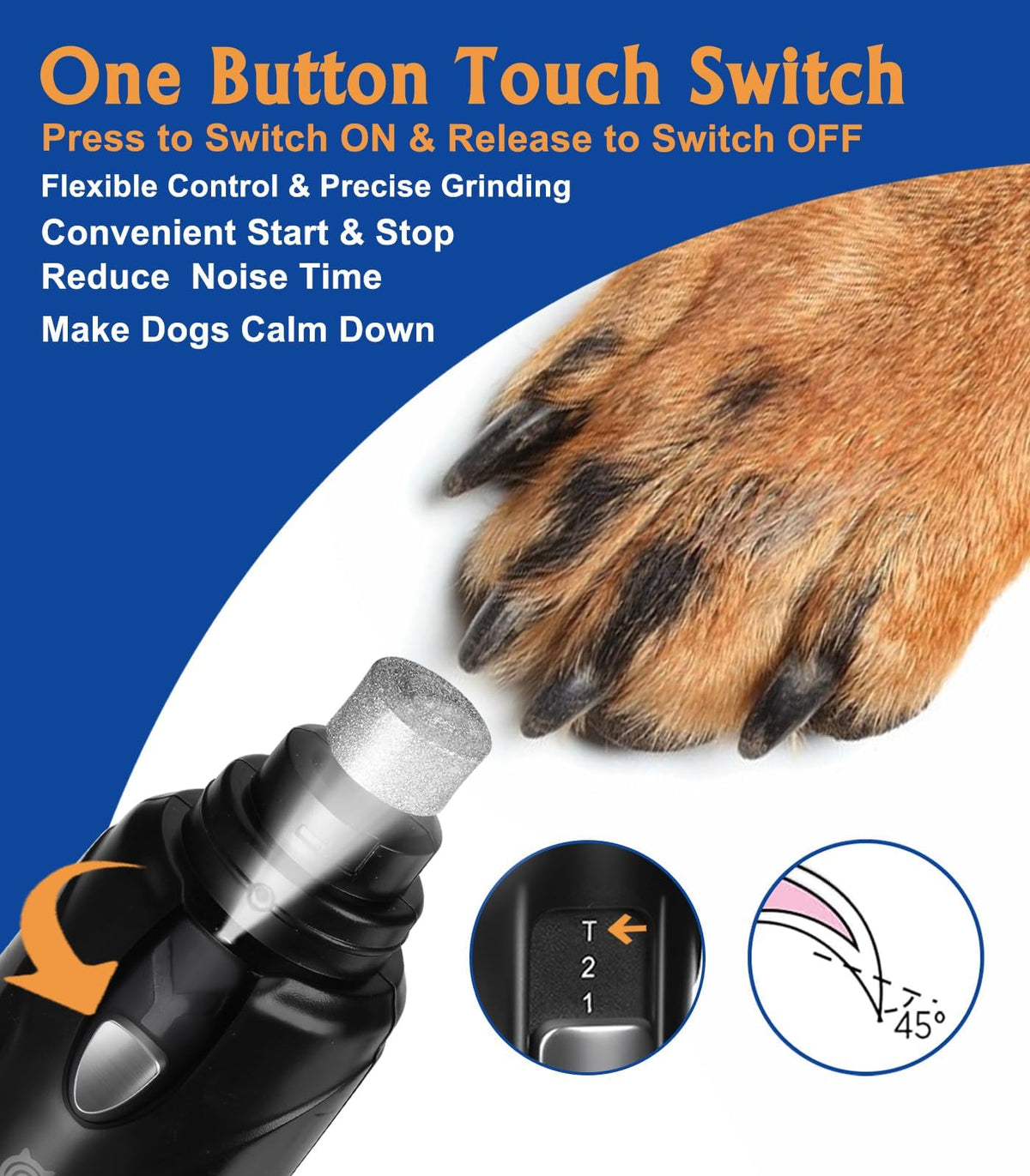 Dog Nail Grinder with LED Light G916