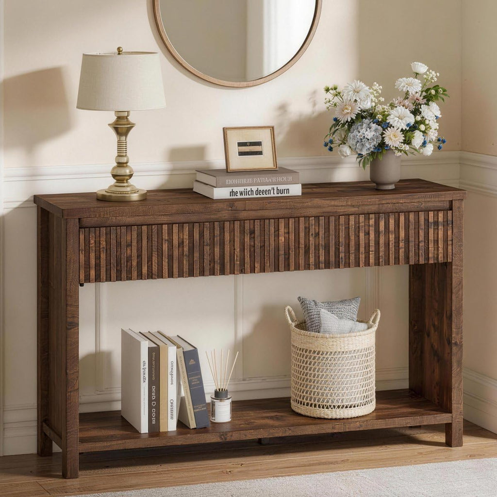 47" Fluted Console Table with Drawers Z894185