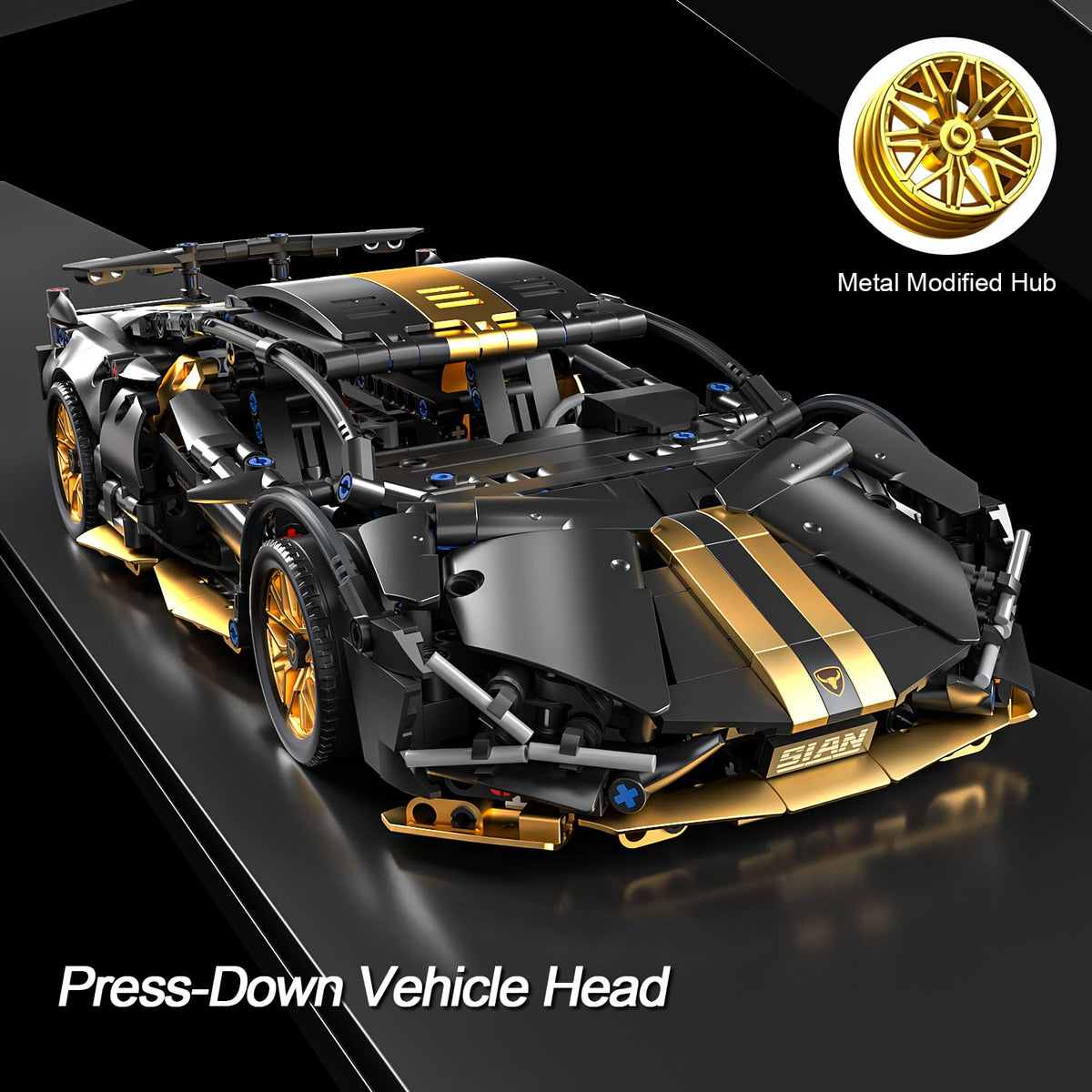 1:14 Building Block Car Set with LED Z4621