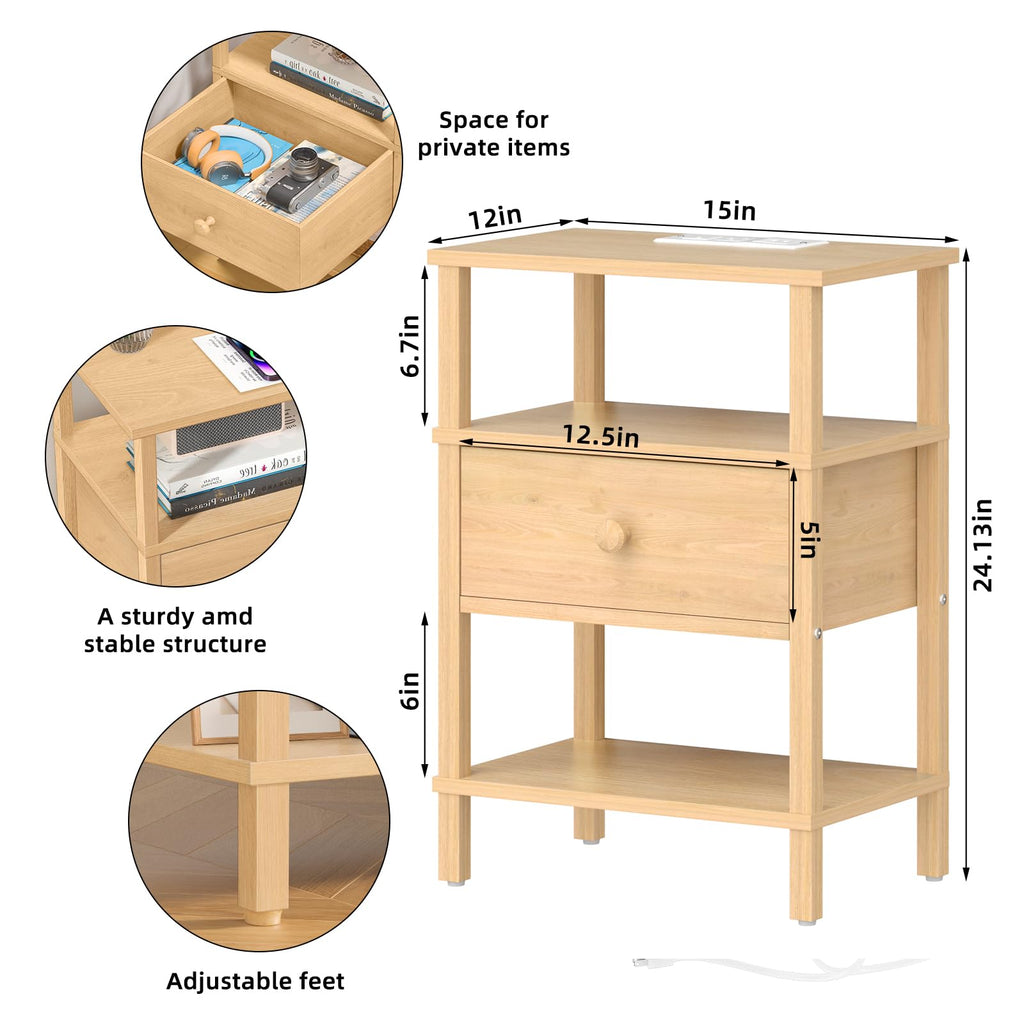 3 Tier Storage End Table Set 2 T979