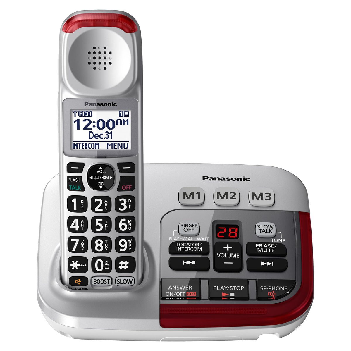 Amplified Cordless Phone with Slow Talk and Hearing Aid Compatibility Z693824