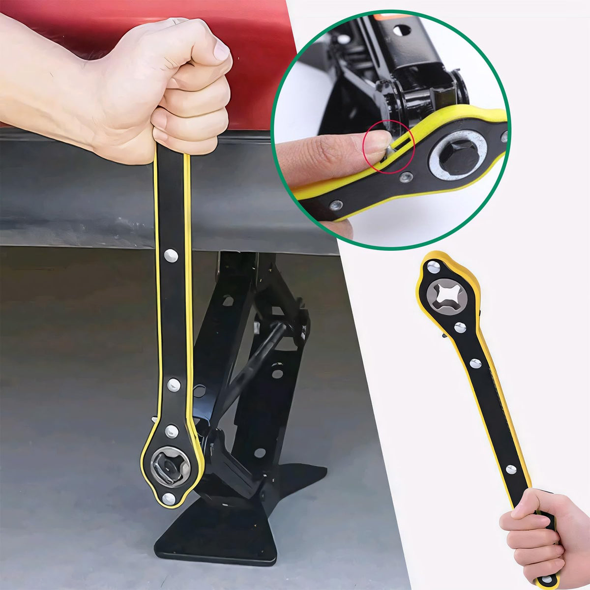2 Ton Portable Scissor Jack Kit with Lug Wrench U1118