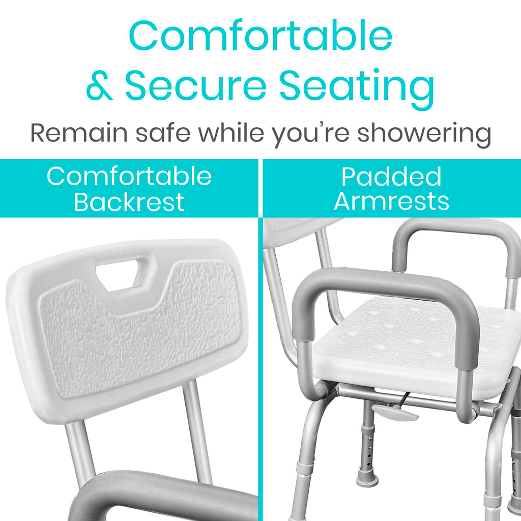 Swivel Shower Chair with Removable Back & Arms G477572