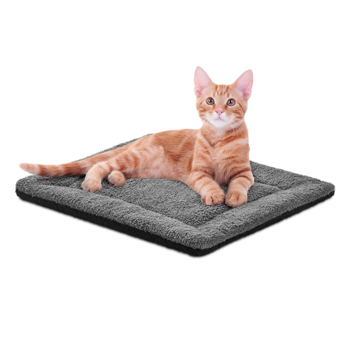 Self-Warming Cat Bed Pad Small 21 X 17 Gray Black D215857