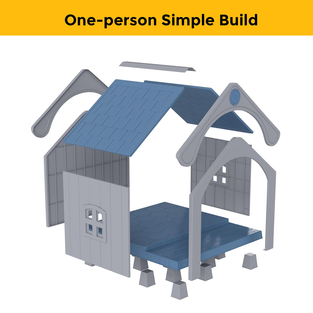 Weatherproof Elevated Outdoor Cat House E260972