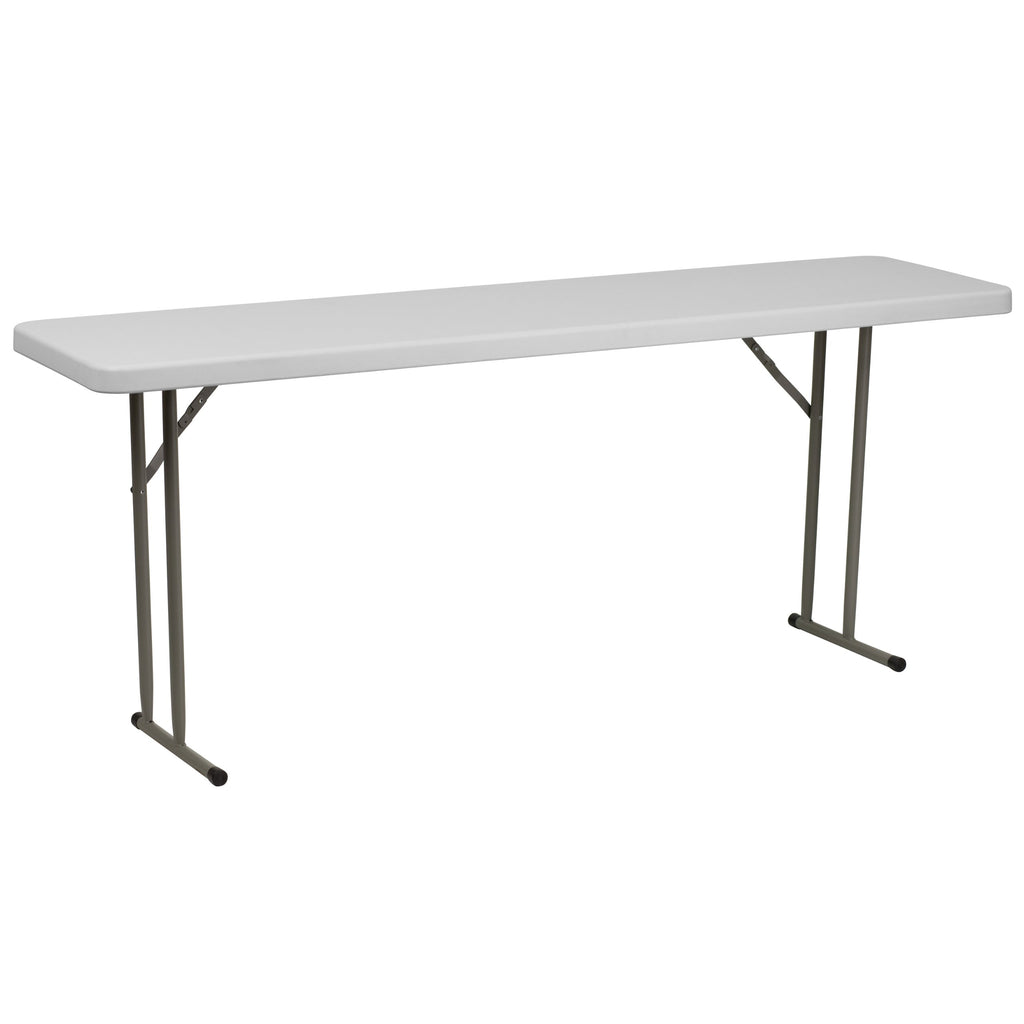 6-Foot White Plastic Folding Training Table F511