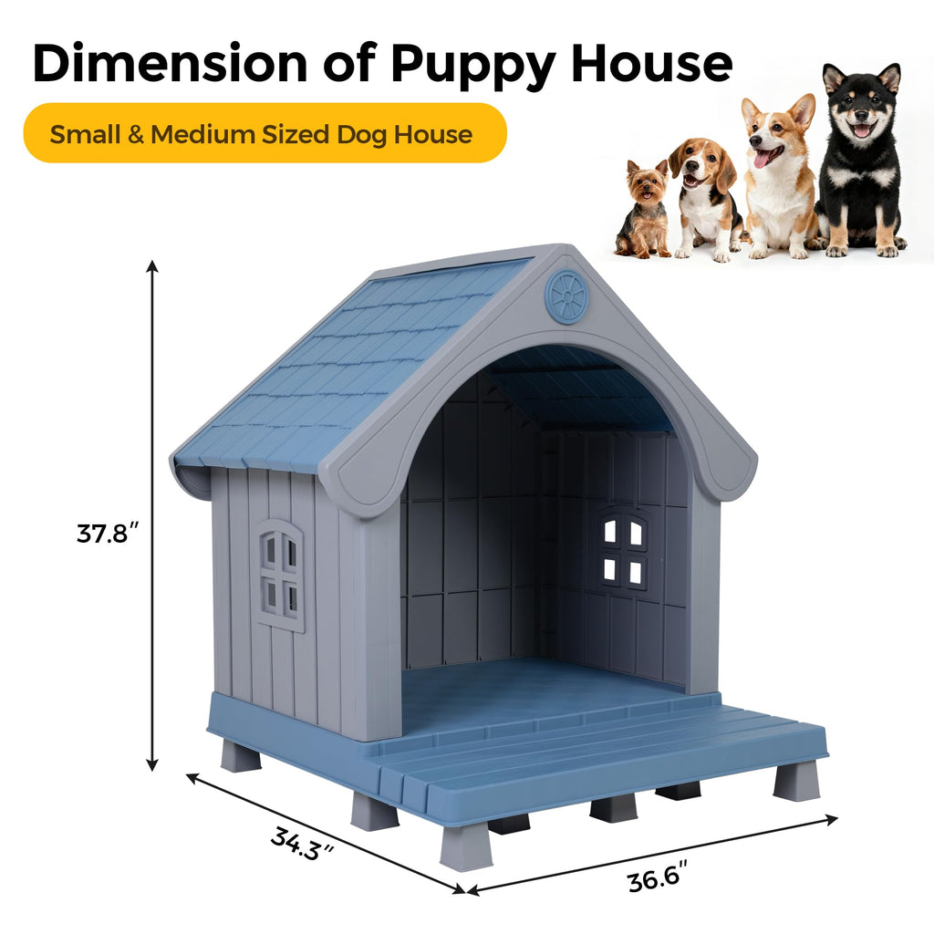 Weatherproof Elevated Outdoor Cat House E260972