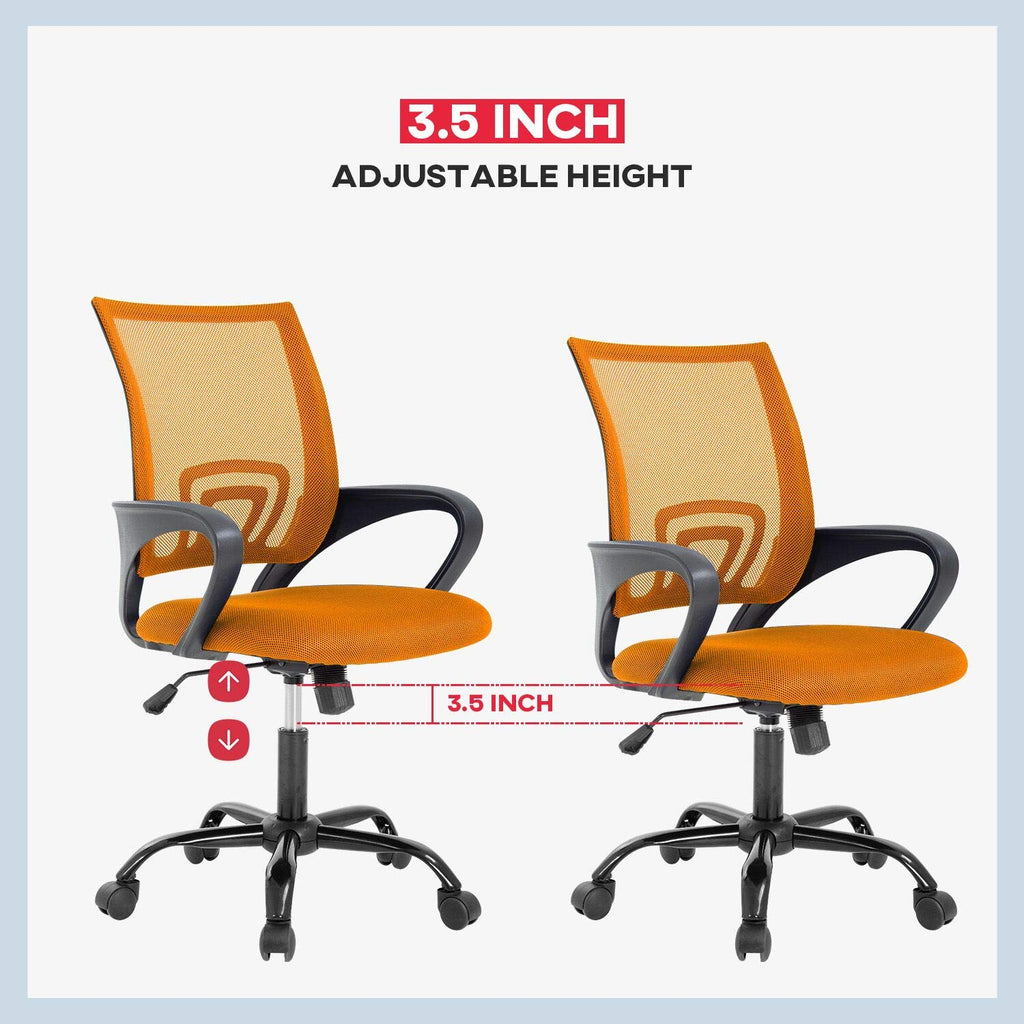 Orange Mesh Office Chair with Lumbar Support N64075
