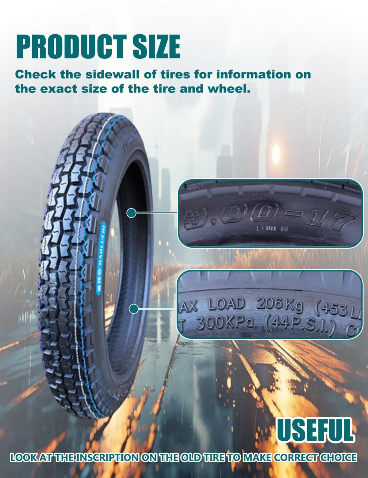 3.00-17 Off Road Motorcycle Tire and Inner Tube L82946